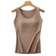 thumbnail image 1 of Ropa interior térmica para mujer Tops chaleco superior, chaleco de capa base cálida, color caqui, 1 of 8