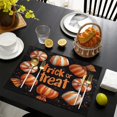 thumbnail image 4 of Happy Halloween Spooky Trick or Treat Candy Bat Linen Place Mats Set Of 4 12x18 Inch Halloween Table Mat Heat-Resistant Washable Durable Place Mat for Party Kitchen Dining Home Decor, 4 of 6