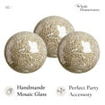 thumbnail image 3 of Whole Housewares Glass Mosaic Sphere Decorative Balls (3 Count), 3 of 9
