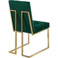 thumbnail image 2 of Meridian Furniture Chaise de Salle à Manger en Velours Pierre, Vert (Ensemble de 2), 2 of 7