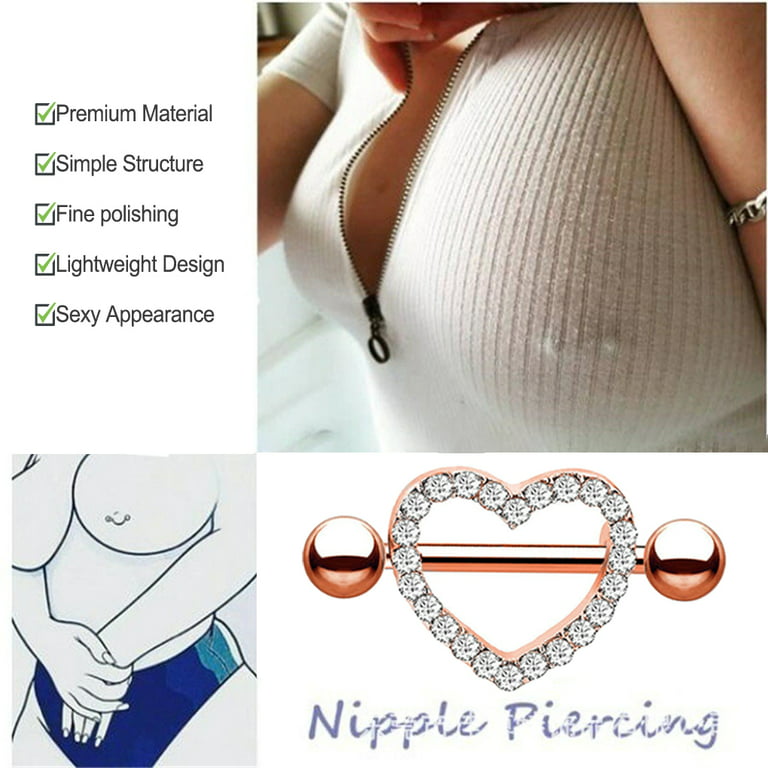 Thinsont Nipples Ring Charming Metal Breast Ornament Bodies Decoration  Breasts Piercings Stylish for Women Type 11 