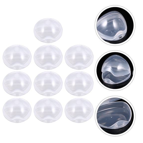 OFFIGAM 10-Pack Portable Transparent Pacifier Holder Case for New Moms, Baby Pacifier Storage and Travel Organizer