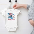 thumbnail image 5 of Popeye Surf's Up Hawaii Cartoon Romper Boys or Girls Infant Baby Brisco Brands NB, 5 of 6
