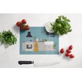 thumbnail image 3 of Carolines Treasures CK7773LCB Tan Poodle Kitchen Scene Glass Cutting Board - Large, 3 of 3