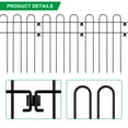 thumbnail image 4 of Oumilen 10 Piece Decorative Garden Fence, 16.5" (H) x 10FT (L) Animal Barrier Fence Arched, 4 of 6