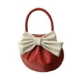 thumbnail image 4 of KLKCMS Women Handbag Casual Large Capacity Pleated Handheld PU Leather Fashion Hobo Red, 4 of 9