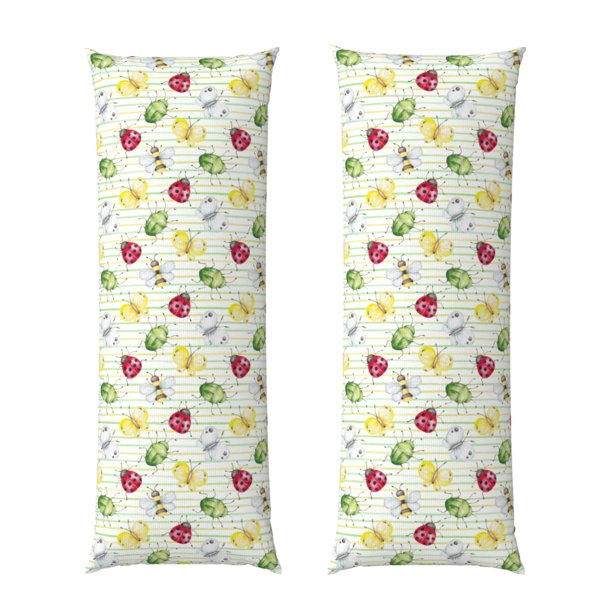 Balery Insects Funda Protectora para Almohada Corporal de Algodón Hipoalergénico con Cierre(55 x 21 pulgadas), Almohadas No Incluidas