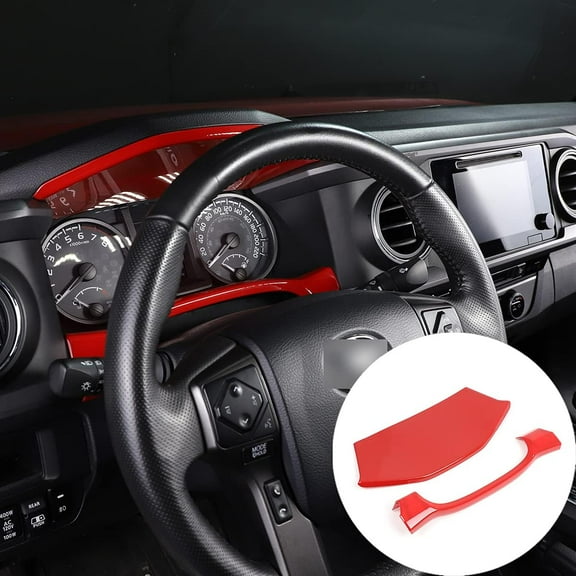 TINKI Car ABS Inner Look Central Console Dashboard Panel Cover Trim Frame Fit For Toyota Tacoma 2016 2017 2018 2019 2020 2021 2022