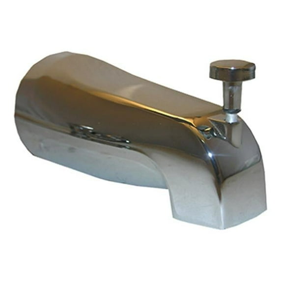 Lasco 5/8 In. Slip-Fit Chrome Bathtub Spout with Diverter 08-1013