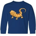 thumbnail image 3 of Inktastic Cute Smiling Bearded Dragon Long Sleeve Youth T-Shirt, 3 of 5