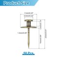 thumbnail image 2 of Uxcell 50 Pcs Double Headed Picture Hanging Nail, Zinc Alloy Push Pins Picture Hangers Double Headed Thumb Tacks for Hanging Pictures, Bronze, 2 of 6