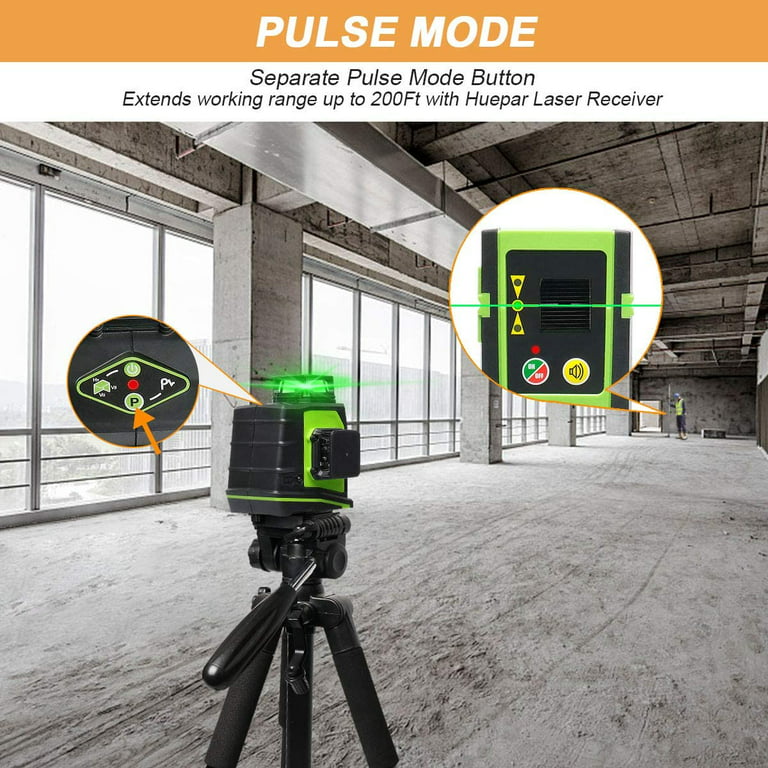 Laser Level, 16 Lines Bluetooth Laser Level Self-Leveling Tool, 200ft  Outdoor Rugged, BOBLI 4D Green Cross Line Professional Construction Laser  for