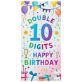thumbnail image 7 of Colorful Balloon Star Themed Happy Birthday Double 10 Digits Banner Party Decoration Backdrop Photography Props Birthday Party Decor Background for Celebration Photo Booth Setup, 7 of 7