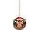 thumbnail image 2 of pstuiky Adorno navideño redondo de cerámica con forma de búho, decoración navideña para el árbol, regalo moderno para la familia, regalo de búho para Navidad, decoración navideña para el árbol., 2 of 9