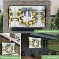thumbnail image 2 of Outdoor TV Cover 36 to 39 Inches, Farmhouse Style Lemon Garland Bow Wood Grain Waterproof and Weatherproof TV Cover with Remote Control Pocket, Flat Screen TV Cover Protector for Outside TV, 2 of 6