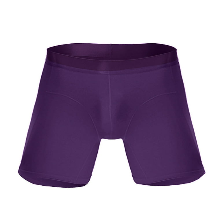 KaLI_store Men'S Underwear Mens Boxer Briefs With Pouch, Moisture Wicking  Performance Underwear For Men Purple,XXL 