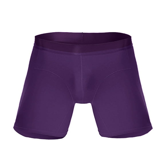 Xijirk Mens Underwear,Boxer Briefs Sports Running Long Leg Multi Function Active Wear Comfort Breathable Moisture Wicking Fabric,Men's Underwear,Purple,4XL