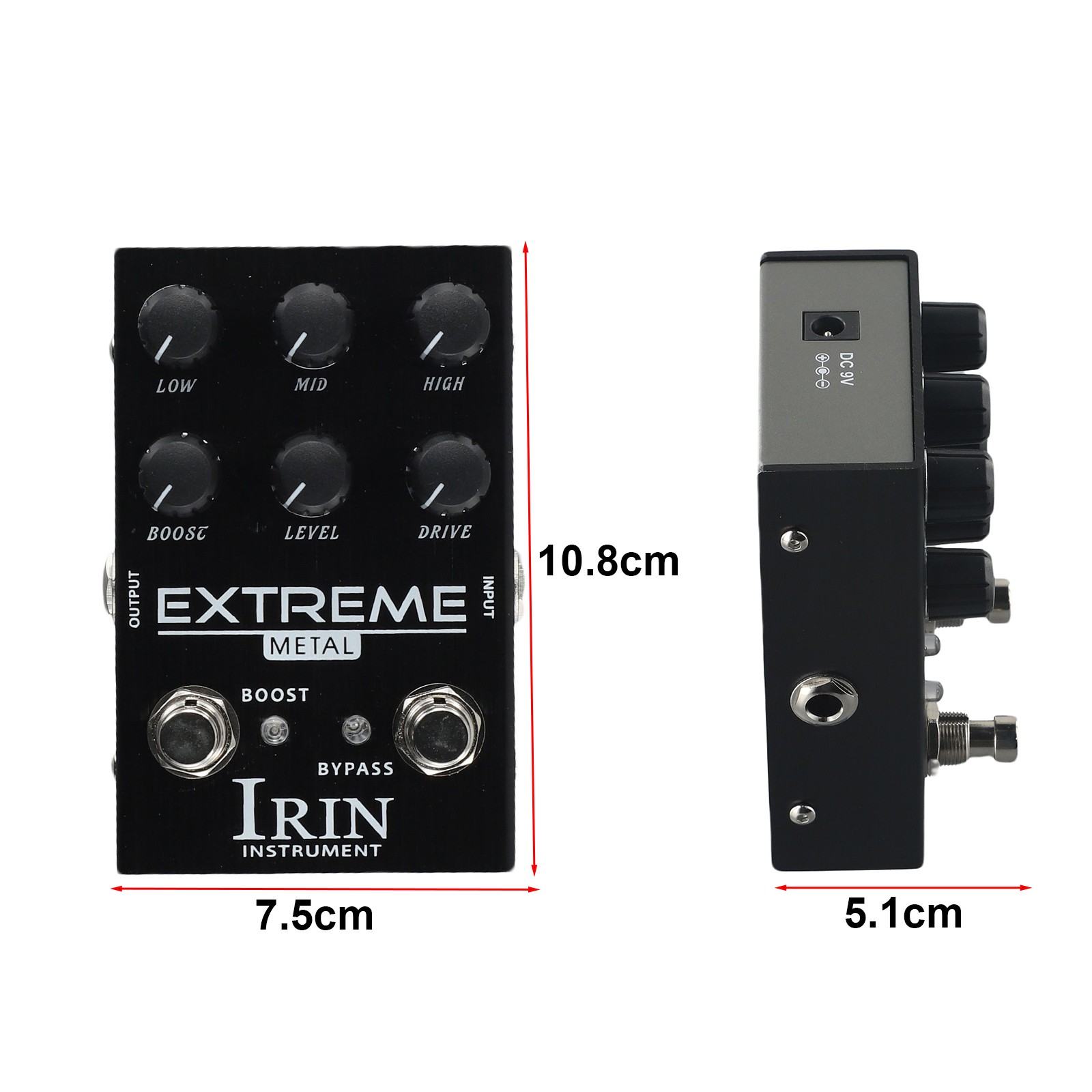 IRIN Overdrive Distortion Ten Segment Eq Effect Device For Electric Guitar For Practice Performance Gain High Frequency