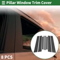 thumbnail image 2 of Pegatina anti rasguños de moldura de pilar de puerta exterior para BMW X3 2011-2017, patrón de fibra de carbono negro, 8 piezas, 2 of 7