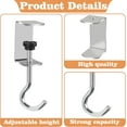 thumbnail image 3 of 6 Pcs Adjustable Table Hooks for Hanging Bags, Heavy Duty Metal Backpack Hooks for Desk, 3 of 7