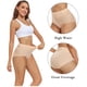 thumbnail image 2 of Ropa interior postparto para mujeres, bragas de algodón de talle alto, cobertura completa, paquete de 5, color beige., 2 of 5
