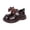 Brown, variant on Gpaecead Girls College Style Bow Dress Shoes Soft Sole Faux Leather Flats Casual Performance Shoes for Spring Summer School Black