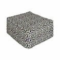 thumbnail image 1 of Leopard Print Rectangle Pouf, Repetitive Pattern of Modernized Big Cat Skin Motifs on Plain Background, Under Desk Foot Stool for Living Room Office Ottoman with Cover, 25", Multicolor, by Ambesonne, 1 of 4