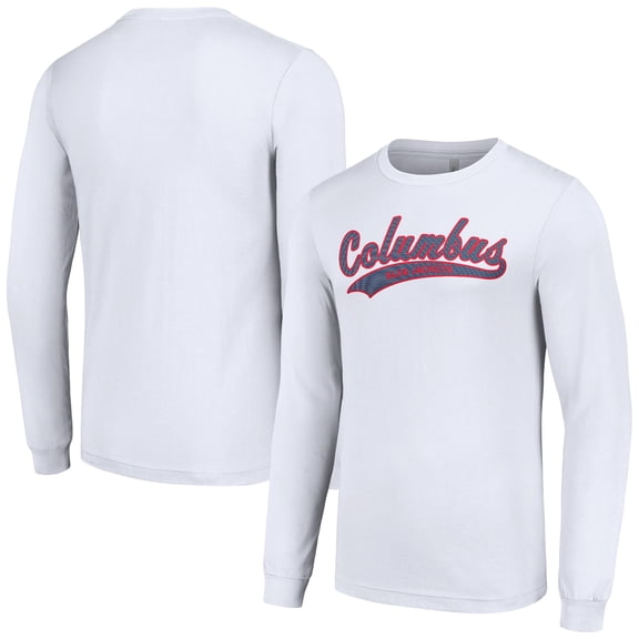 Men's Starter White Columbus Blue Jackets Tailsweep T-Shirt