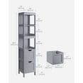 thumbnail image 3 of Floor Cabinet,  Corner Storage Unit, 2 Drawers, Multifunctional Organizer,Dove Grey, 3 of 7