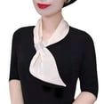 thumbnail image 2 of Fewfanhot Small Ear Socket Scarf Solid Color Silk Scarf Hair Head Breathable Lightweight for Women Gift Packed, 2 of 4