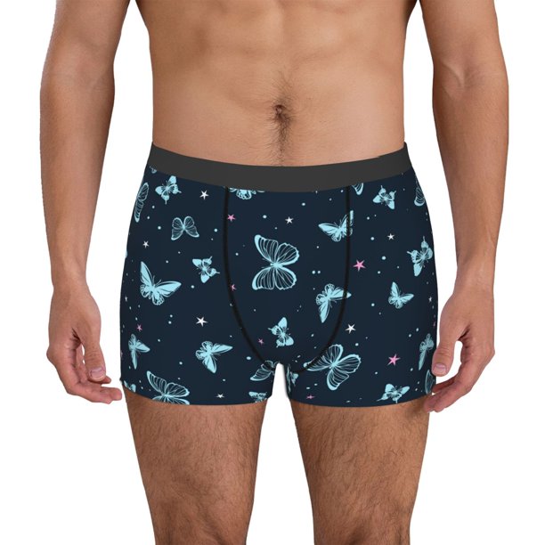 Fotbe Beautiful Butterflies Calzoncillos Tipo Boxer con Bolsa de Soporte Total para Hombre, X-Temp Fresco, Transpirable y de Secado Rápido-Small