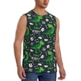 thumbnail image 2 of Bingfone T rex and Dinosaur Bone Pattern Men's Tank Tops Workout Sleeveless Tee Shirts Running Beach Tanks for Men-3X-Large, 2 of 8