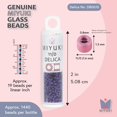 thumbnail image 3 of Miyuki Delica Seed Beads – Size 11/0, DB0610, SL Violet Dyed, 7.2 g, Approx. 1440 Pcs, 3 of 7