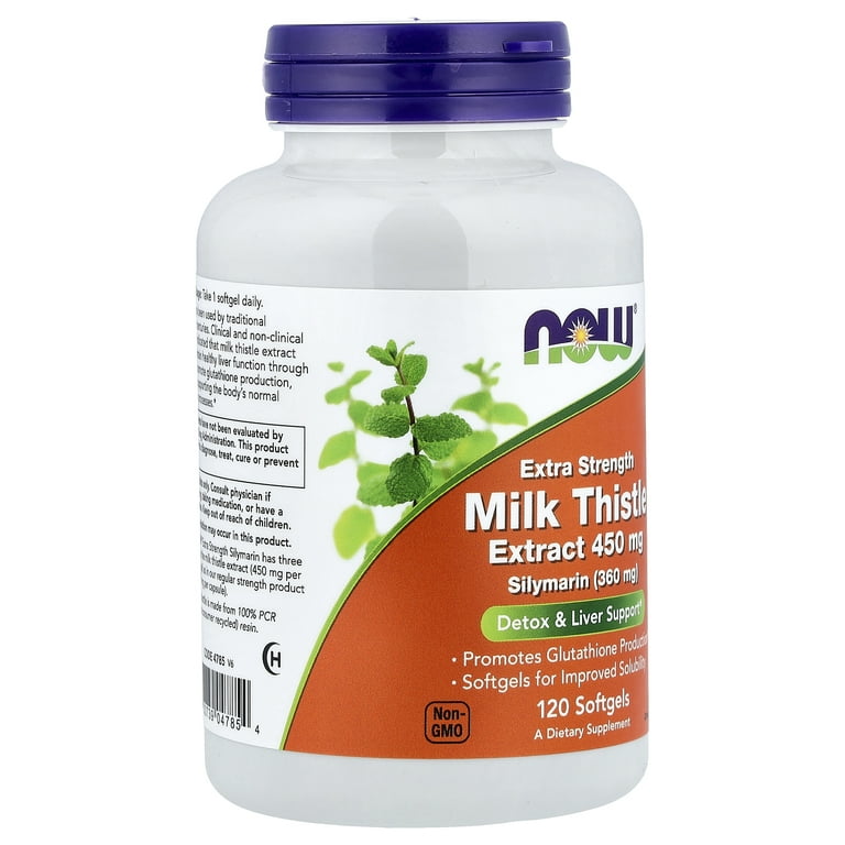 NOW Foods Milk Thistle Extract, 450 mg, 120 Softgels