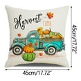 thumbnail image 7 of SDJMa Autumn Pumpkin Fall Decorative Throw Pillow Covers 18 x 18 Inch ,Cotton Blend Square Farmhouse Pillowcases Cushion Cover for Car Bed Couch Patio Decor,Halloween Thanksgiving Pillow case, 7 of 7