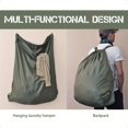 thumbnail image 5 of LEEYNEER Heavy-Duty 15+ lb Capacity Laundry Backpack with Adjustable Shoulder Straps & Drawstring Closure - Tear-Resistant Nylon Laundry Bag for Laundromat  College Dorm  Home Storage - M, 5 of 5