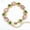 pink, variant on Woman Cabochon Link Bracelet, Gold-Tone with Green Crystal Heart Accents, Adjustable Chain