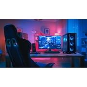 Gaming PC Desktop, Core i7 up to 4.0GHz, Radeon RX550 4GB, 16GB RAM, 256GB SSD + 1TB HDD, WiFi 6 + BT5.4, Win10,6ARGB Fan,RGB KB & Mouse - Light Esports Tower