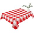 thumbnail image 2 of Red White Plaid Table Cloth Waterproof Tablecloths, Modern Farmhouse Buffalo Check Gingham Tablecloth Dining Table Cover for Kitchen Party Tabletop Outdoor, Rectangle Tablecloth 52x70 Inch, 2 of 9