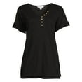 thumbnail image 5 of Time and Tru Women's Short Sleeve Henley, 5 of 5
