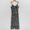 thumbnail image 5 of Black Paisley Bandana Pattern Sleeveless Dress Loose Women's Dress Dresses Luxury Evening Dresses, 5 of 9