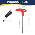 thumbnail image 2 of Uxcell Clé Torx à Poignée T10 Acier au Carbone Double Extrémité Clé Torx Tournevis Hexagone Outil pour Entretien Automobile Domestique, Rouge, 2 of 7
