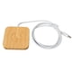 thumbnail image 1 of Cargador inalámbrico de bambú, almohadilla magnética de carga inalámbrica rápida portátil para iPhone 13 Pro 15W, 1 of 9