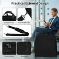 thumbnail image 2 of Garment Bags for Travel, Lychee Large Foldable Carry On Garment Bags with Shoulder Strap for Men Women, Business Luggage Suits Case Bag for Hanging Clothes, Black, 2 of 8