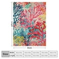 thumbnail image 4 of Orinice Coral Print Foliage Warm Lightweight Blanket Soft Fleece Blankets All Seasons Excellent Hand Feel Throw Blanket for Living Rooms Sofa Decor Cow Gifts 40x50in, 4 of 6