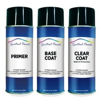 Spectral Paints Compatible/Replacement for Ford 521 Ontario Blue: 12 oz. Primer, Base  & Clear Touch-Up Spray Paint
