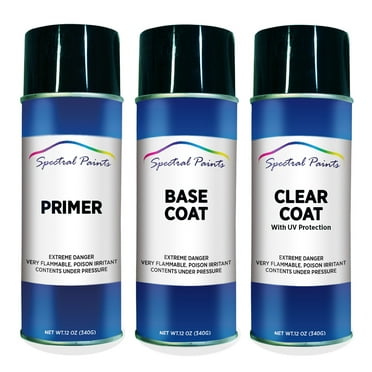 Spectral Paints Compatible/Replacement for Smart EBZO Crystal White: 12 oz. Primer, Base  & Clear Touch-Up Spray Paint