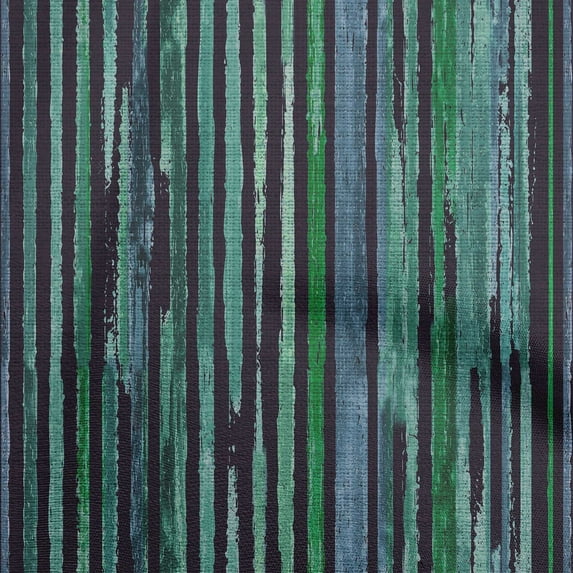 oneOone Viscose Chiffon Medium Blue Fabric Striped Line Sewing Material Print Fabric By The Yard 42 Inch Wide