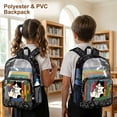thumbnail image 4 of Whosucclay Cat Phone Relaxing Clear Backpack for Girls Boys, Elementary Preschool Transparent Front Zipper Pocket Laptop Backpack for Work Travel, 4 of 10