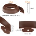 thumbnail image 3 of Uxcell Garden Edging - 20 Feet Plastic Landscape Edging Border with 18 PCS Spikes (2 Set of 10FT x 2IN, Brown), 3 of 7